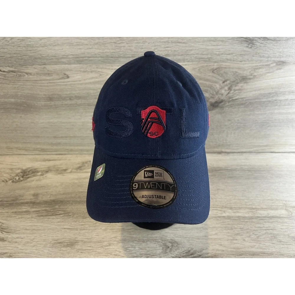 New Era 9TWENTY St. Louis City SC Navy Strapback Dad Cap Hat‎ MLS Kick Off